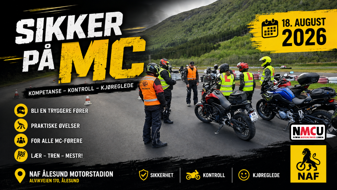 Sikker på MC 18. august 2026 - Ålesund
